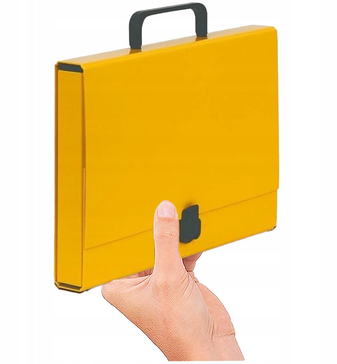 Gele documentenmap A4 met handvat - 40 mm dik