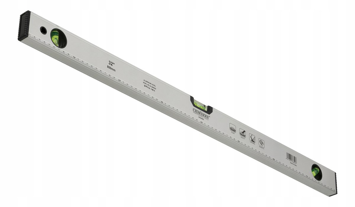Waterpas 80cm Aluminium met Magneet en 3 Libellen