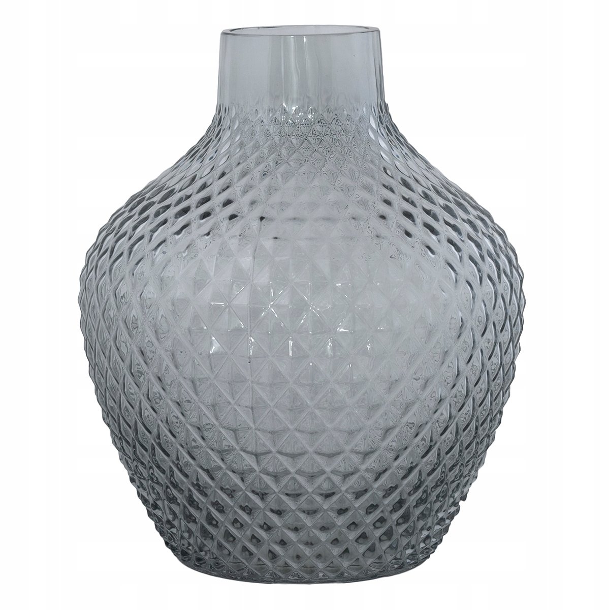 Gron Glazen Vaas Grijs Ø 19cm