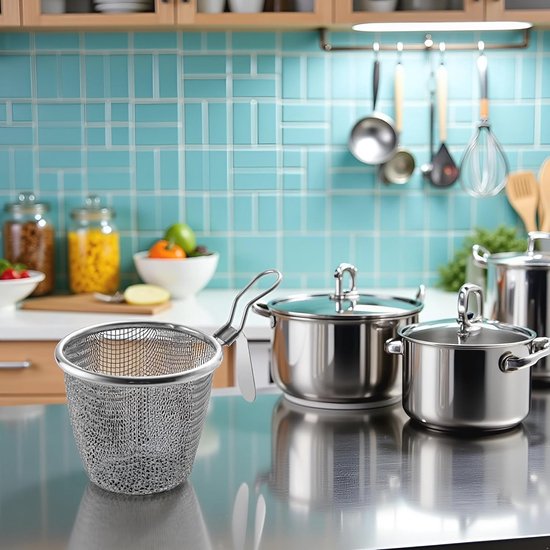 AirFryer Accessoires Rvs Olie Spetter Scherm Anti Vet Spat Scald Proof
