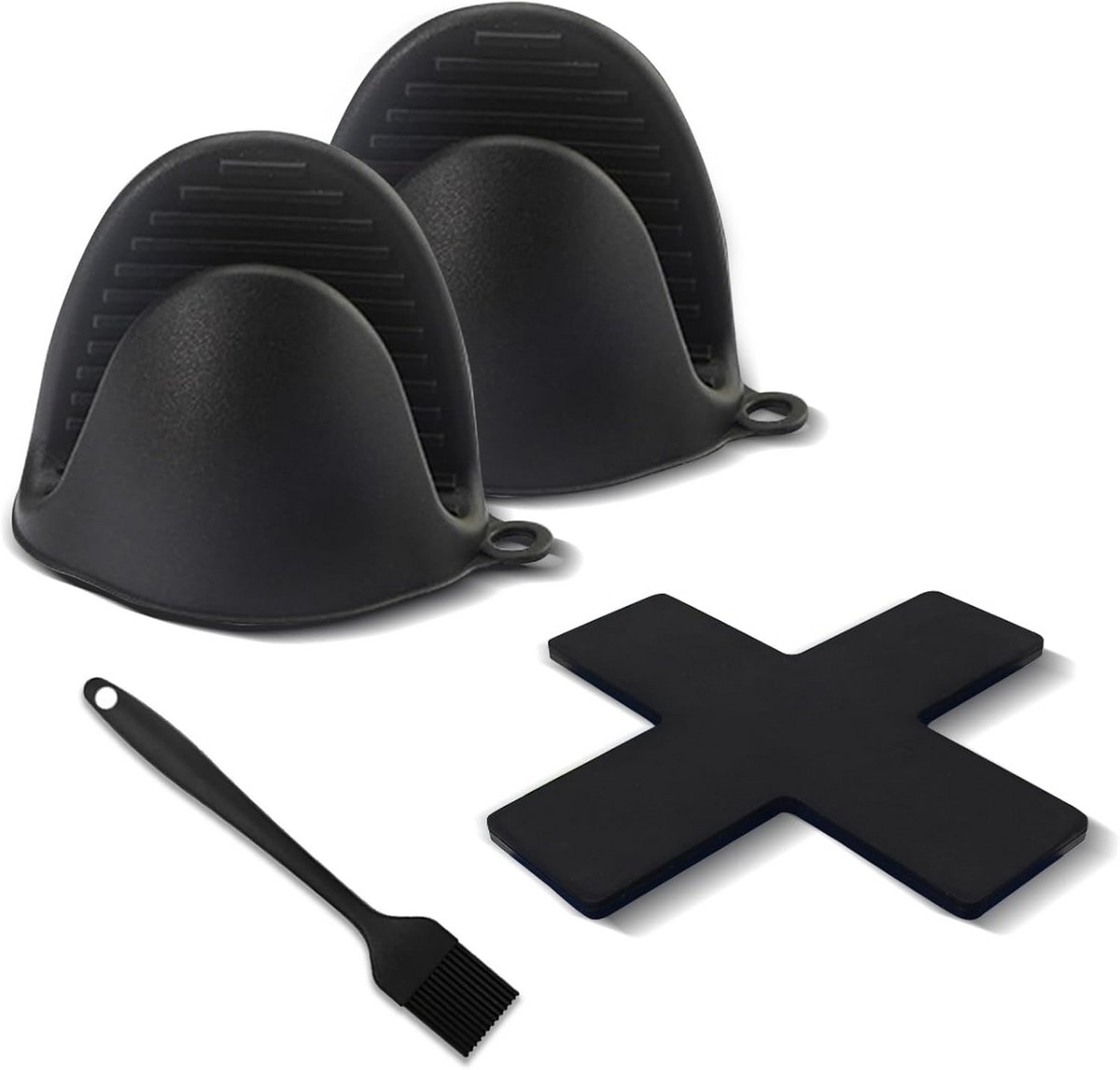 Mini-ovenwanten voor heteluchtfriteuse - Siliconen antislip en hittebestendig - Set van 4