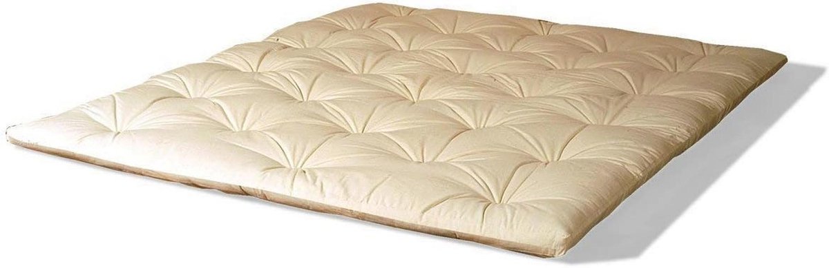 Draagbare opvouwbare futonmatras voor yoga en massage - 100% katoen, 180 x 200 cm