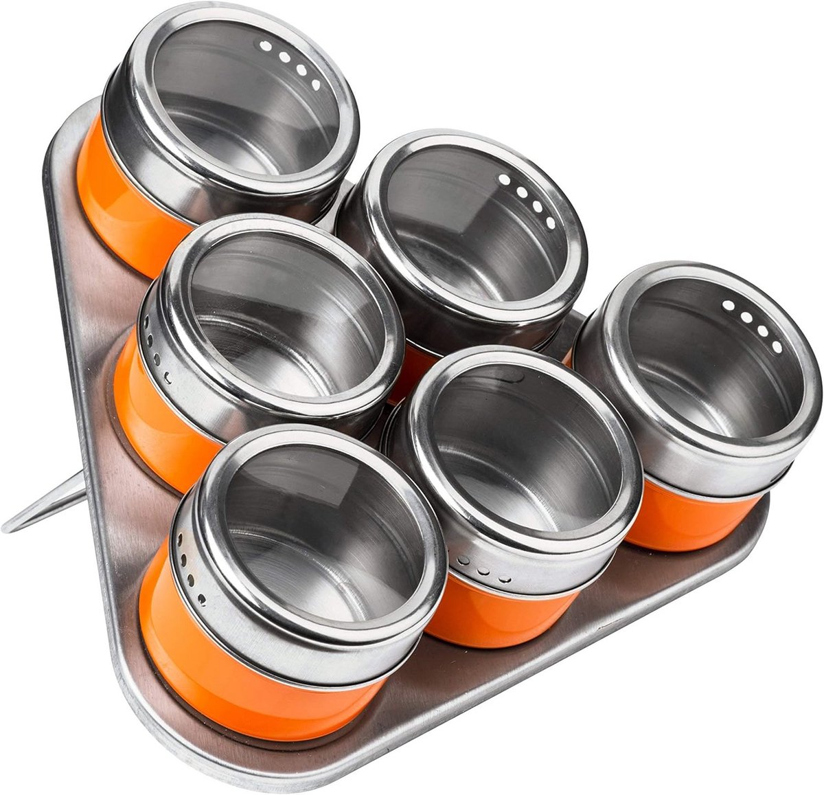 Set van 6 Magnetische Kruidenpotjes voor in de Keuken