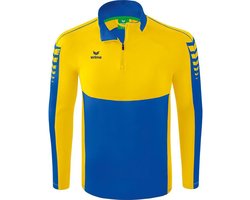 Erima Six Wings Trainingstop Kinderen - New Royal / Geel | Maat: 152
