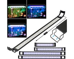LED aquariumlamp blauw-wit 16W met RVS houder
