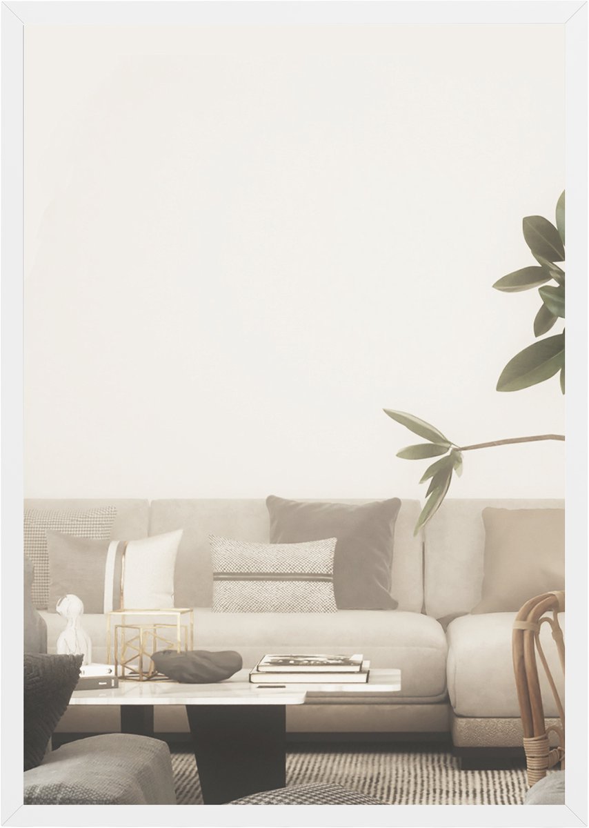 HOMCOM Wandspiegel van glas, 40x2x60cm, wit