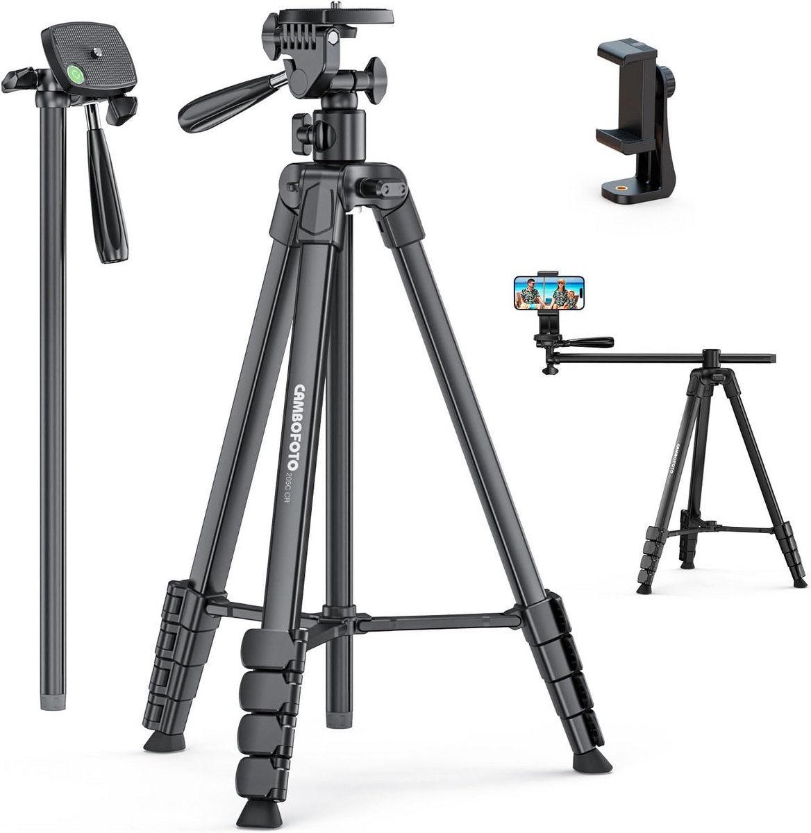70 inch Telefoon Tripod - Flexibele Hoge Statief voor Overhead Opnamen
