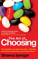 Boekomslag met de titel 'The Art of Choosing' en veelkleurige jelly beans op een rode achtergrond.