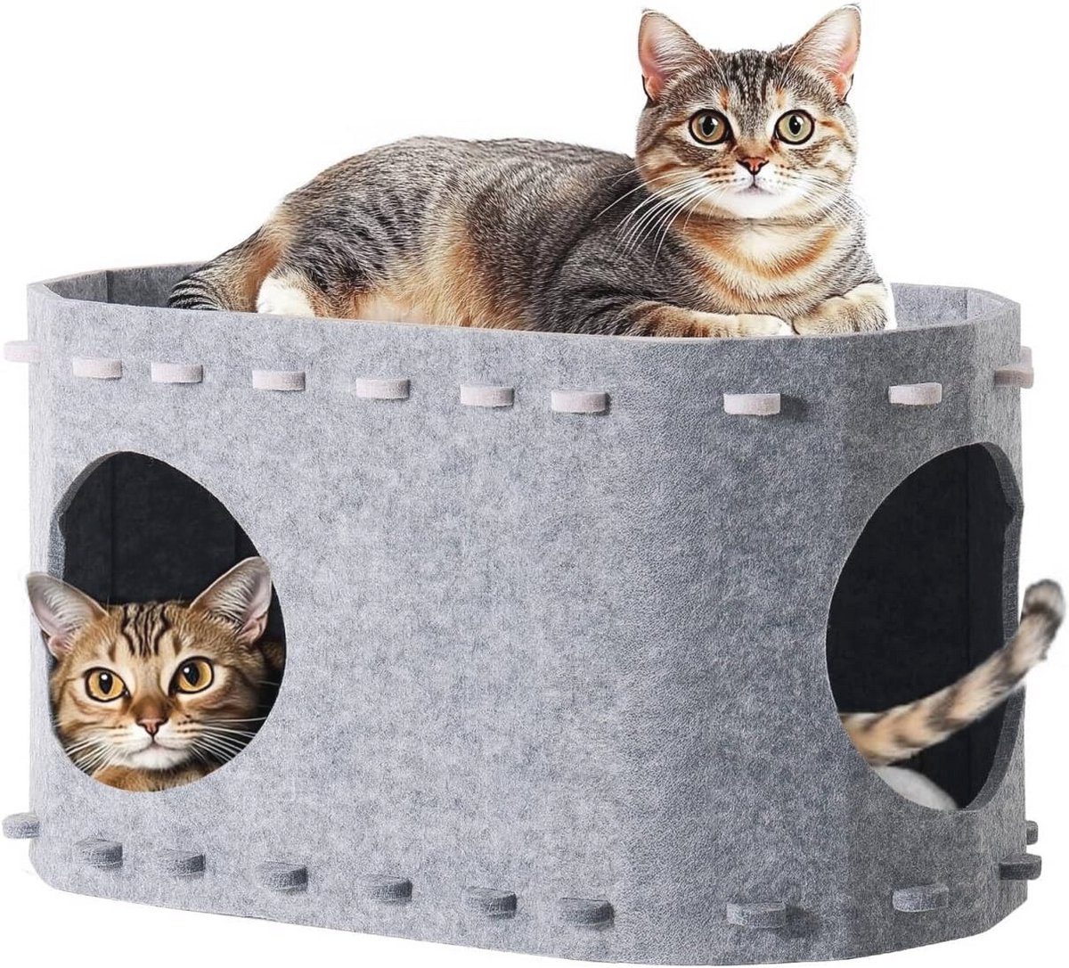 Kattenmand van vilt - Opvouwbaar kattenbed voor binnen - Comfortabel en duurzaam ontwerp voor katten van alle seizoenen - Geschikt voor grote katten