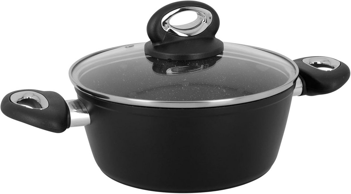 Granity Braadpan 20 cm - Gegoten Aluminium met Anti-Aanbaklaag voor Alle Kooksystemen