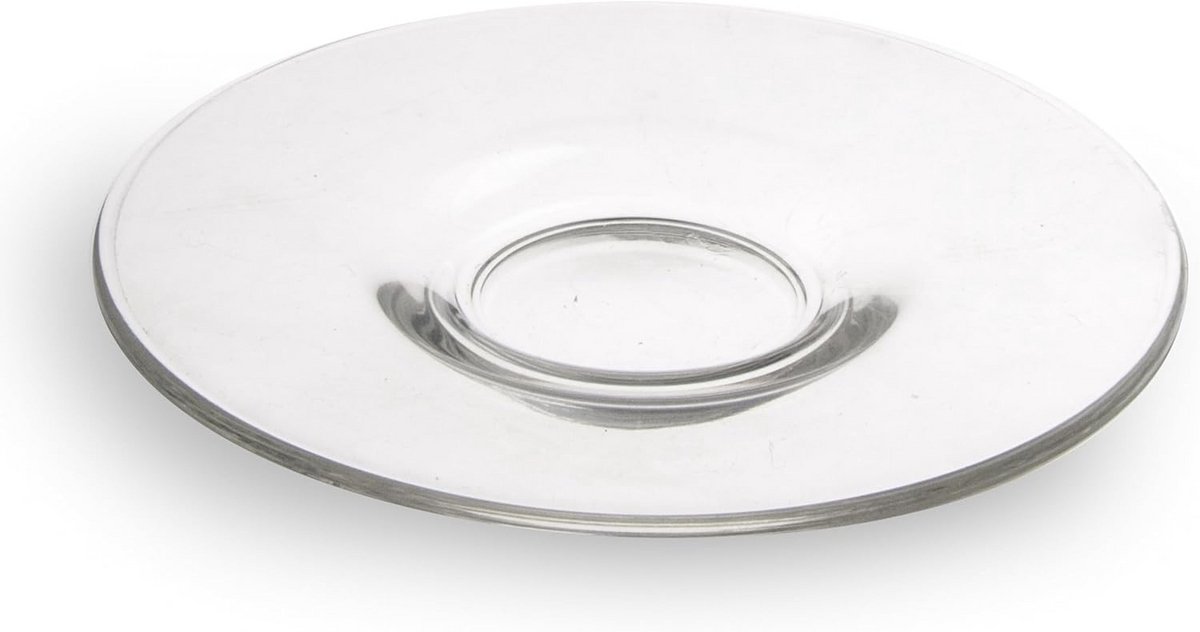 Transparante glazen koffiemok 12 cm stapelbaar en magnetronbestendig
