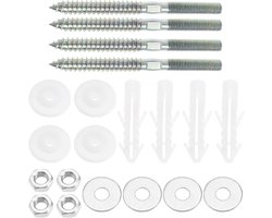Wastafel universele bevestiging set van 2 - zelftappende schroeven - dual-thread - badkamer accessoires - wastafel schroeven - geschikt voor badkamer wastafels - opknoping wastafel bevestiging - universele fit - badkamer opknappen