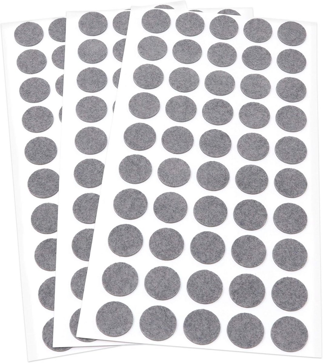 150x Zelfklevende Viltglijders Grijs - Ø 16 mm - Meubelbeschermers