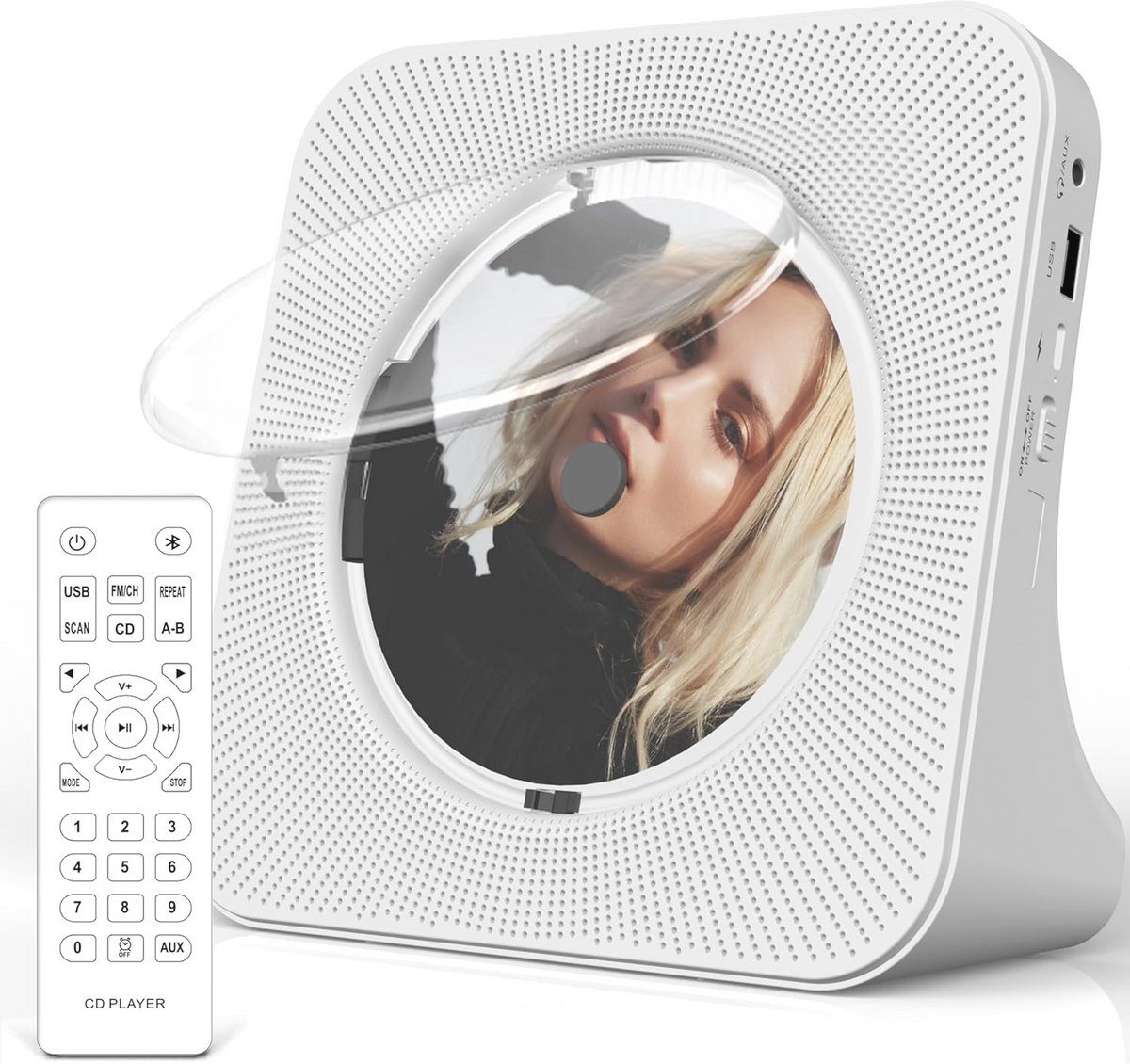 Draagbare CD-speler met Bluetooth en FM-radio voor thuisgebruik