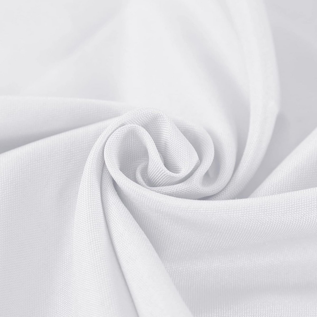 2x Ronde, Waterdichte Tafelkleden Polyester Wit - Vlekbestendig en Kreukvrij