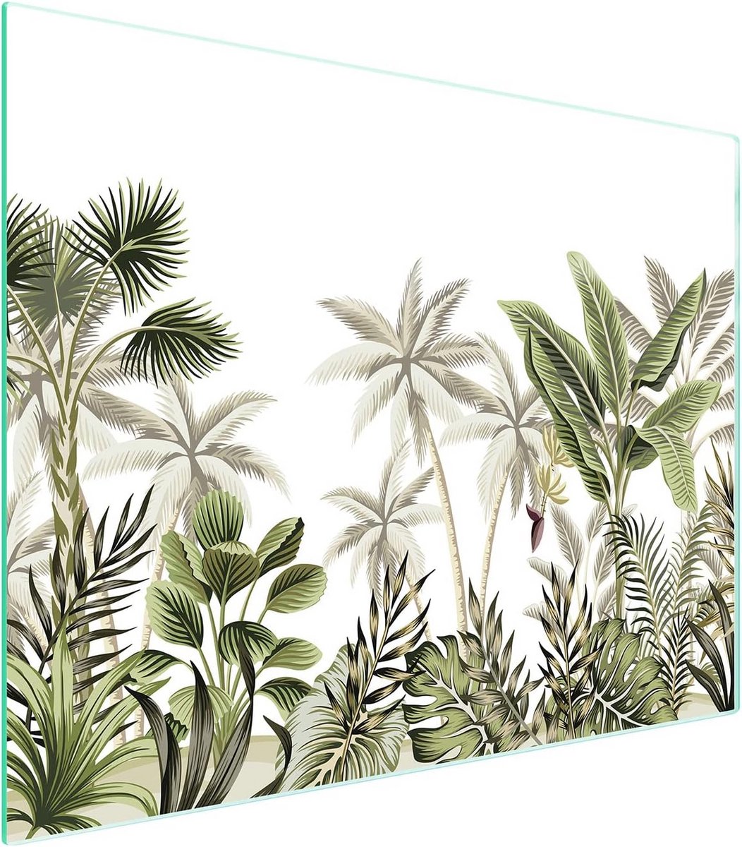 Decoratieve Glazen Onderplaat 52x40 cm - Hittebestendig Fornuis- en Snijplank
