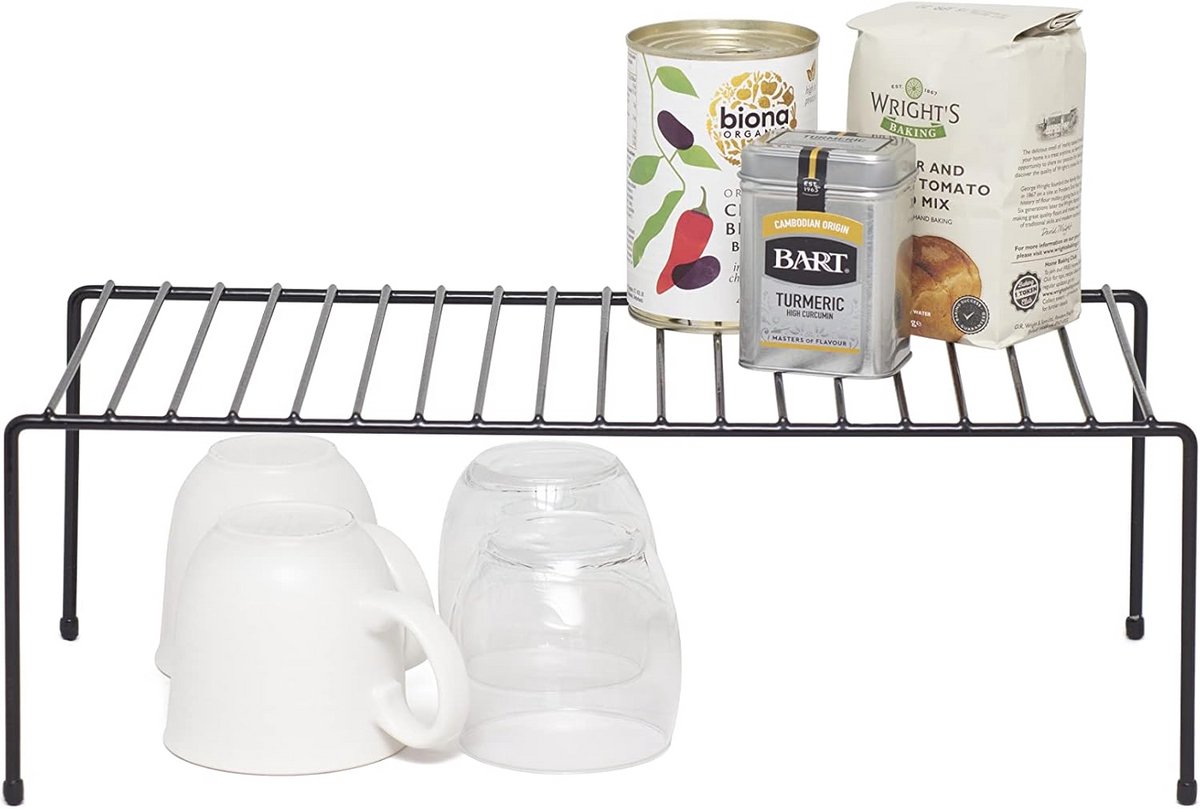 simplywire – Keukenkastjesorganizers - Set van 4 opbergrekken – Zwart