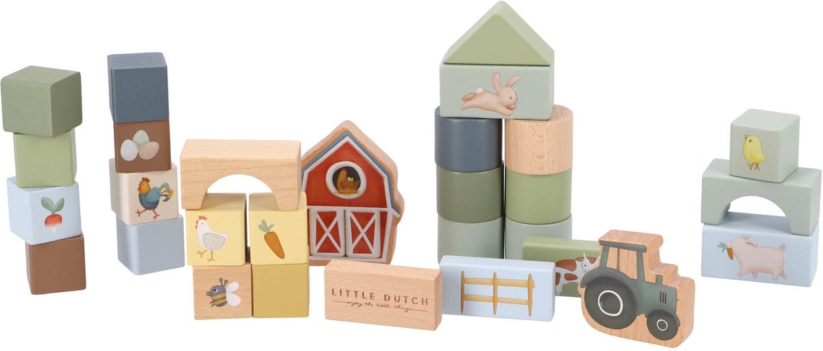 Little Dutch - Bouwblokken in ton FSC - Little Farm — afbeelding 6