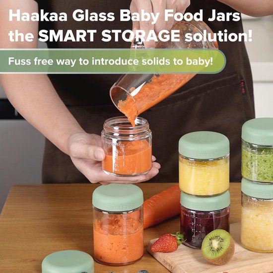 Siliconen Deksels Baby Bewaardoos - 6 Stuks Borosilicaatglas (100ml & 7oz) — afbeelding 5