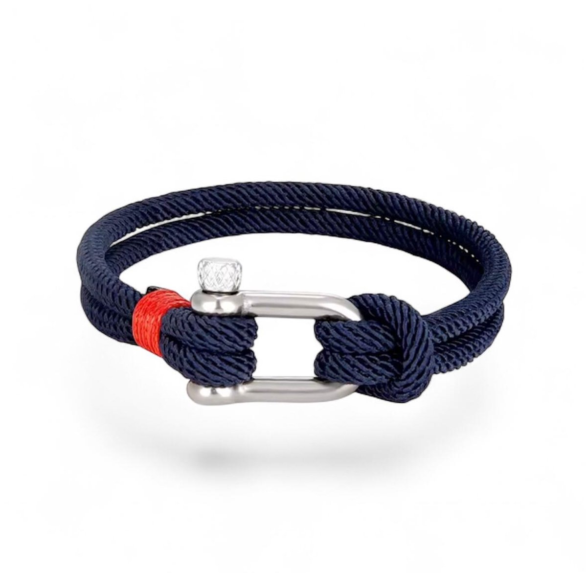 Heren Armband Blauw - Heren - Blauw Zilver - 19 cm