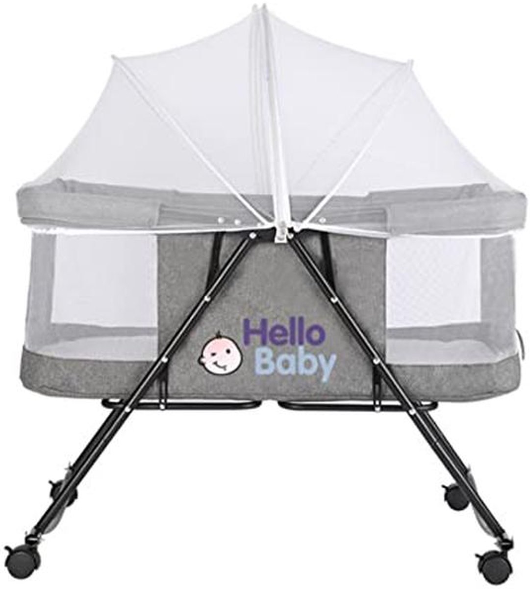 3-in-1 Reisbedje voor Baby - Draagbaar Babybed met Instelbare Hoogte en Veilige Installatie