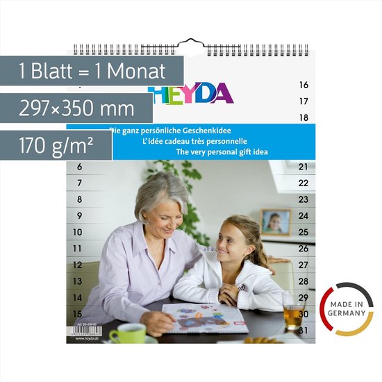 Creatieve Kalender Klein voor Knutselen en Tekenen met 13 Maandbladen — afbeelding 2