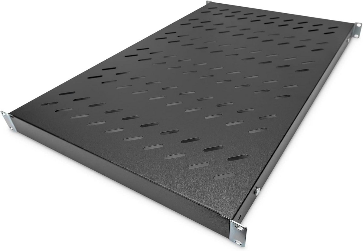 Legbord voor 19-inch serverkasten - Variabele diepte - 1U - Zwart - Draagvermogen 50 kg