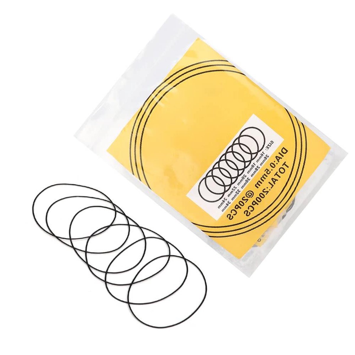 Horloge O Ring - Waterdicht - Rubberen Afdichting - Back Cover Seal Pakkingen - Repareren Tool(0.5mm) - Horlogeaccessoires - Geschikt voor Horloges - Zwart.