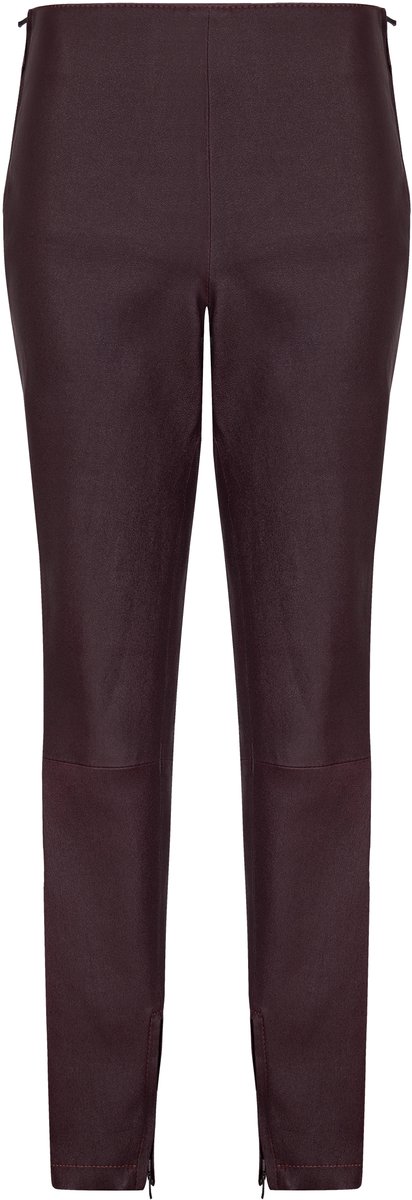 Felix Hardy Leren Strech Slim Fit Broek Dames Bordeaux - Xs