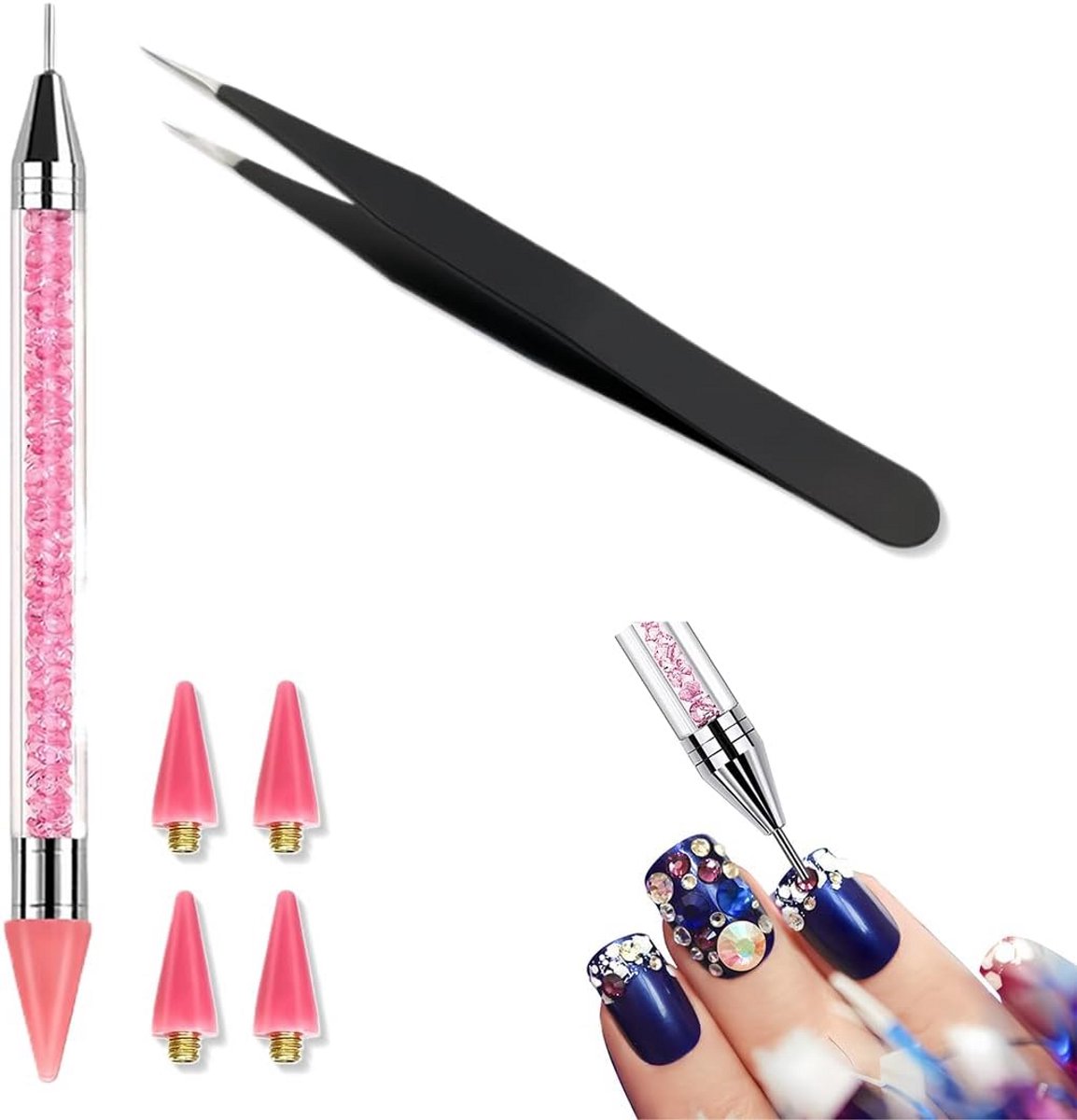 Set van 6 Dotting Tools Nagelstiften voor Fijne Nagelkunst en Manicure