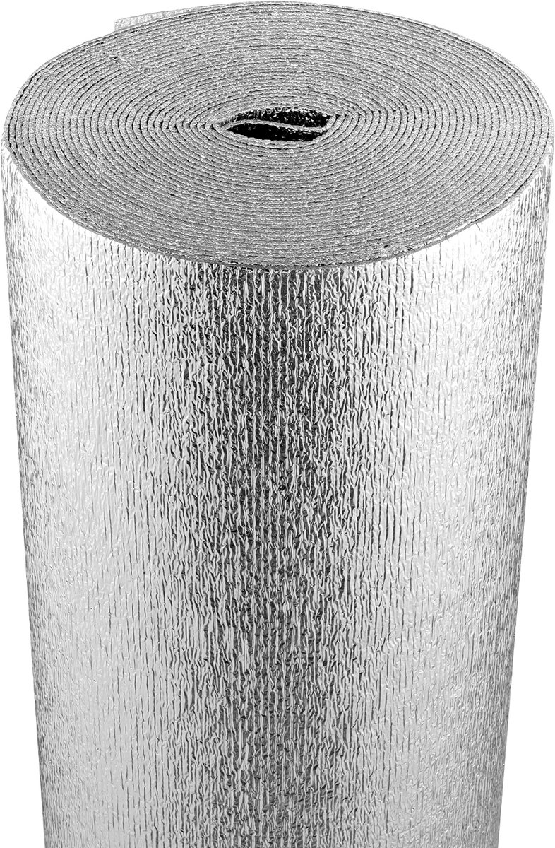 VEVOR 15mx122cm Isolatiefilm Isolatiefilm Thermische Film Reflectiefilm 3,2 mm Dik