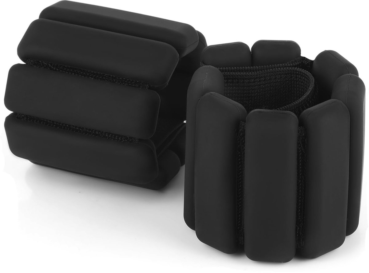 IMPERATORIS® Polsgewichten - Enkelgewichten - Fitness Gewichten - Voor Hardlopen en Fitness - Verstelbaar - 0.9 kg - Zwart - 2 stuks
