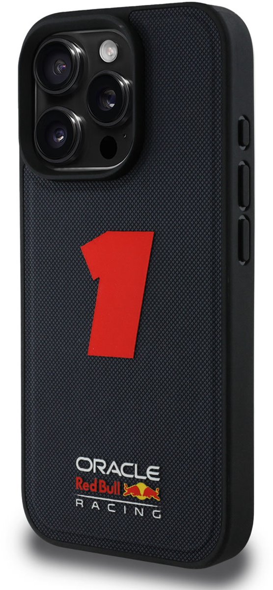 Red Bull Racing iPhone 16 Pro Backcover hoesje - Magsafe - Meshed - 3D Rubber Number 1 - Navy