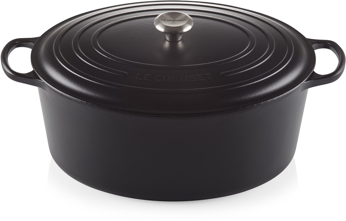 Le Creuset Signature Ovale Braadpan Mat zwart Ø 40 cm 13,9 L