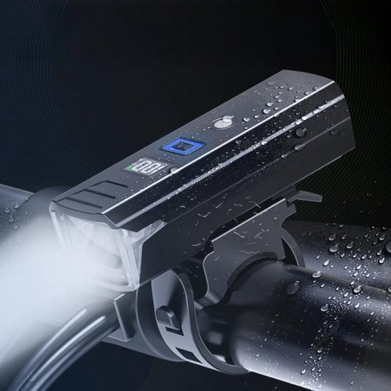 KZQ Fietslamp - Draadloze afstandsbediening - Met luidsprekerfunctie - Automatische verlichtingsmodus - Grote capaciteit 1500mAh - 5 standen - Oplaadbare Type-C IPX5 waterdichte zaklamp - Geschikt voor aardbevingen, stroomuitval en noodsituaties. — afbeelding 2