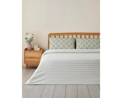 English Home Serenade Dekbedovertrek 160x220 cm – Incl. Kussensloop 50x70 cm – Easy Iron – Groen – Eenpersoons