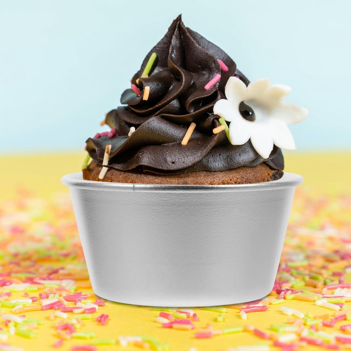 6 stuks - Puddingmallen - Timbaalvorm - Bakvorm - Taartvorm - Cakevorm - Popovervormen - Muffinvorm - bakgerei - voor eiertaartjes, pudding, cupcakes, hartige taarten - 9.5*7.3*5.1 cm - zilver – foto 4