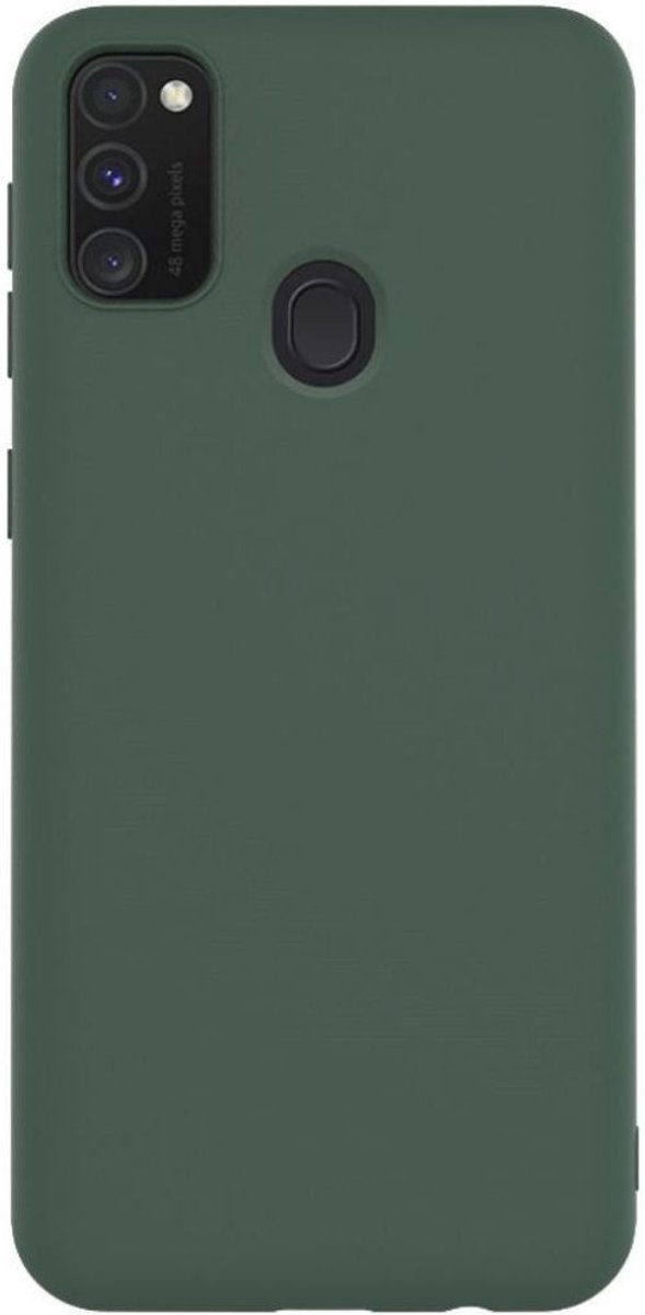 Siliconen Hoesje Geschikt voor Samsung Galaxy A21s - TPU/Siliconen Back Cover - Groen