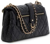 GUESS sac à épaule bandoulière Isemay Convertible Xbody Flap Bag Black noir