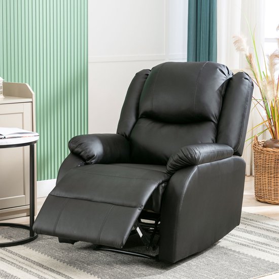 KaraBo Relaxstoel Recliner met Voetsteun - PU Leer - Zwart - KaraBo Commerce UG (haftungsbeschränkt) - €255,99