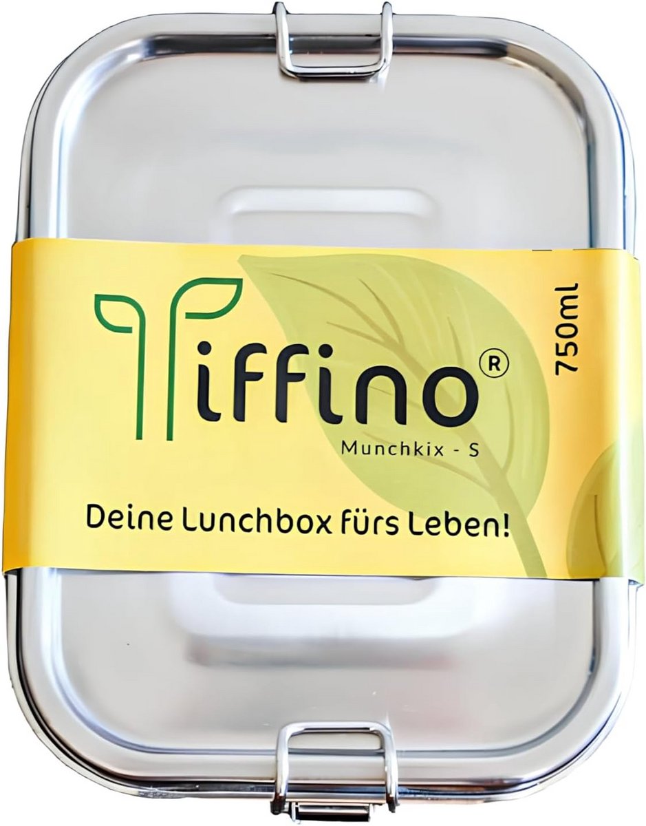Lekvrije RVS Lunchtrommel 750 ml met Scheidingswand voor School en Werk