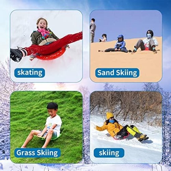 Set de 4 traîneaux à neige pour enfants - Légers et polyvalents