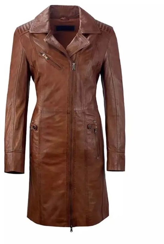 AKSAH FASHION Devil Cry 5 Game Dante Trench Coat | Maroon Leather Long Jacket Men, Genuine Leather|, S
