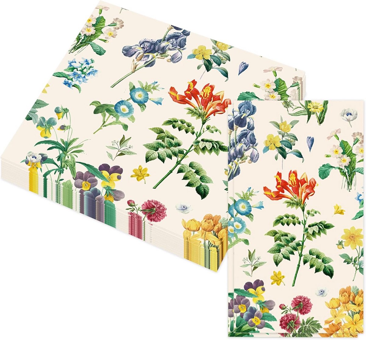 40 Wilde Bloemen Servetten met Vlinderdecoratie voor Feest, Bruiloft en Babyshower