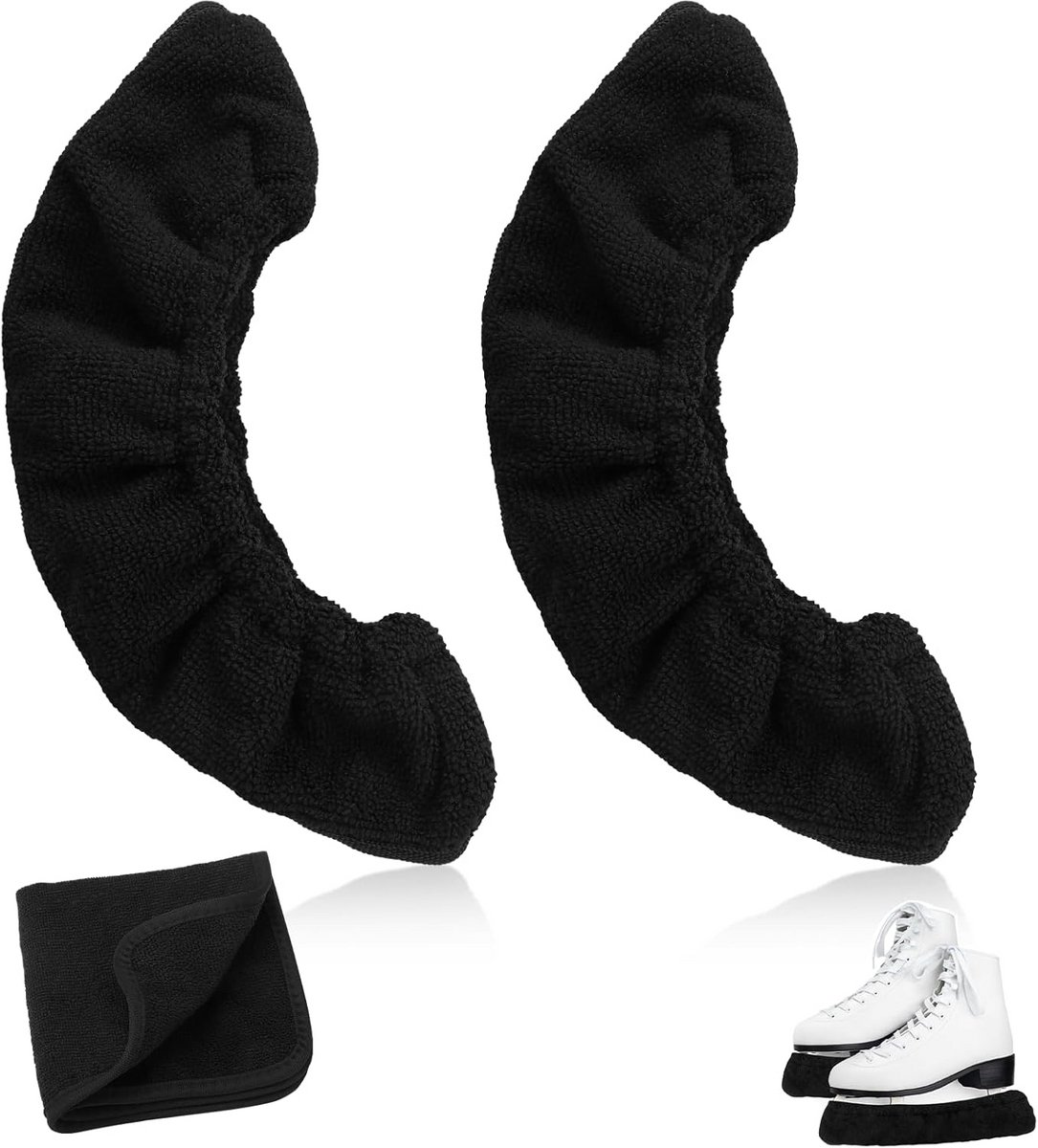 Elastische Schaatsbeschermers Maat M met Handdoek voor Kunst- en IJshockeyschaatsen Elastische Schaatsbeschermers Maat M met Handdoek voor Kunst- en IJshockeyschaatsen