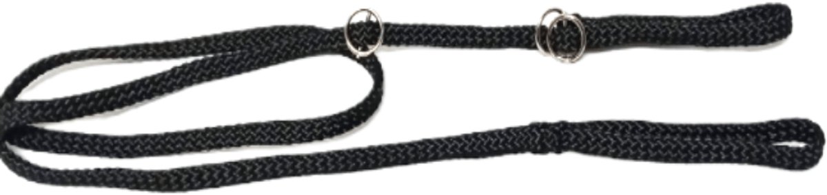 Chikko Quality - Vanglijn met Dubbele Stop - Zwart - 165cmx10mm
