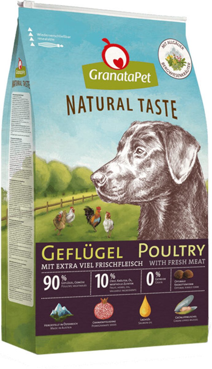 GranataPet Natural Taste Hondenvoer - Gevogelte - 12 kg