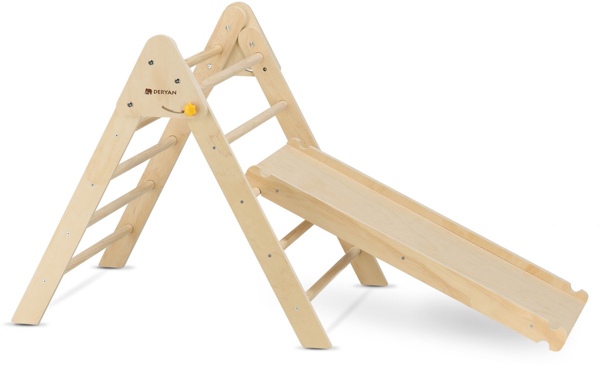 Deryan Houten Klimboog Inclusief Kussen - Klimbrug -Montessori Klimrek