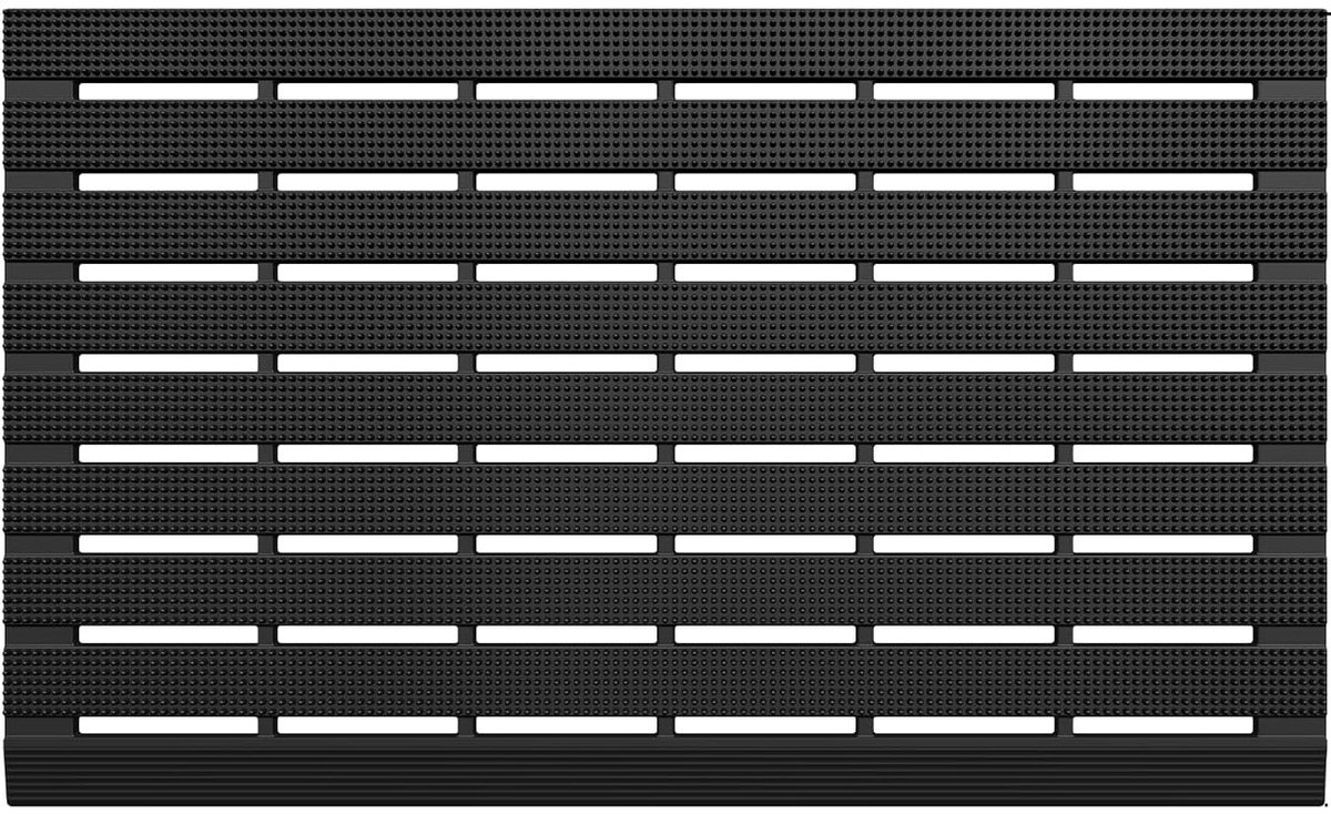 Buiten Deurmat 61x91 cm – Zwart – TPE – Anti-Slip – Weerbestendig – Sterke Schrapfunctie – 3.7 kg