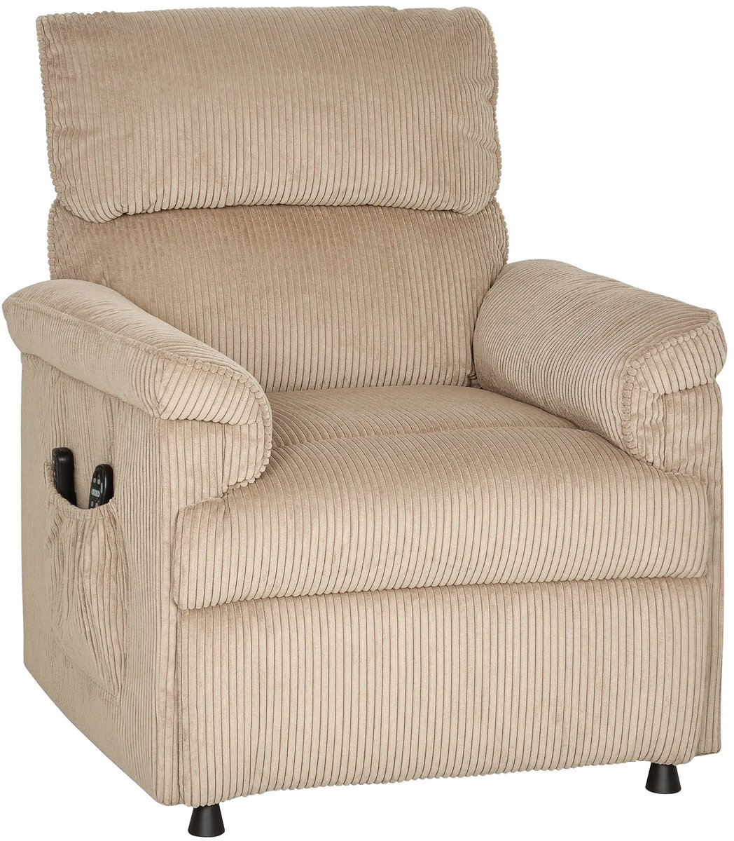 Massagestoel - Relaxfauteuil - Zetel - Stof - 1 persoons - Met armleuning - Zeer comfortabel - Elektrisch - Bruin